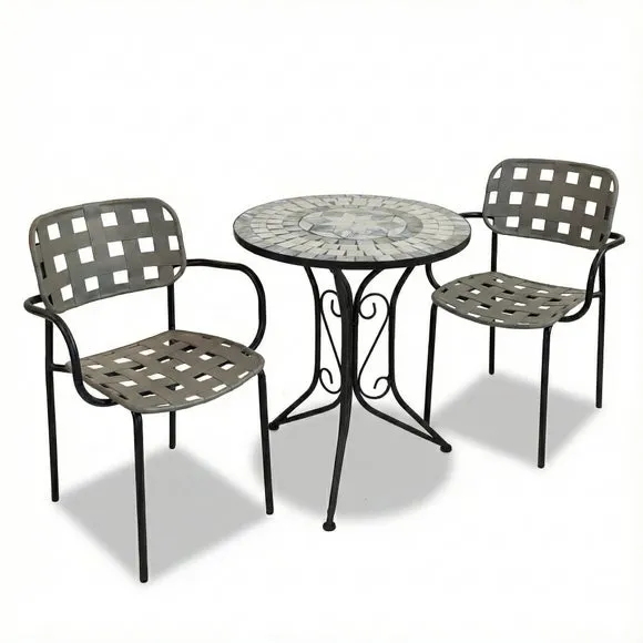 Vista Bistro Table with 2 Karin Armchairs 2