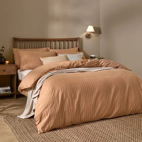 Yard Linear 100% Cotton Duvet Cover & Pillowcase Set 1