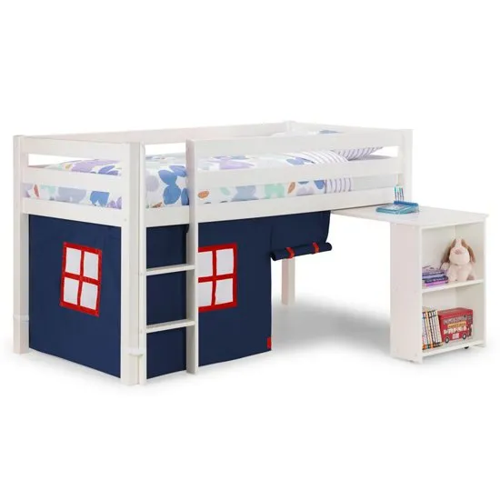 Wendy Midsleeper Bunk Bed In Surf White With Blue Tent