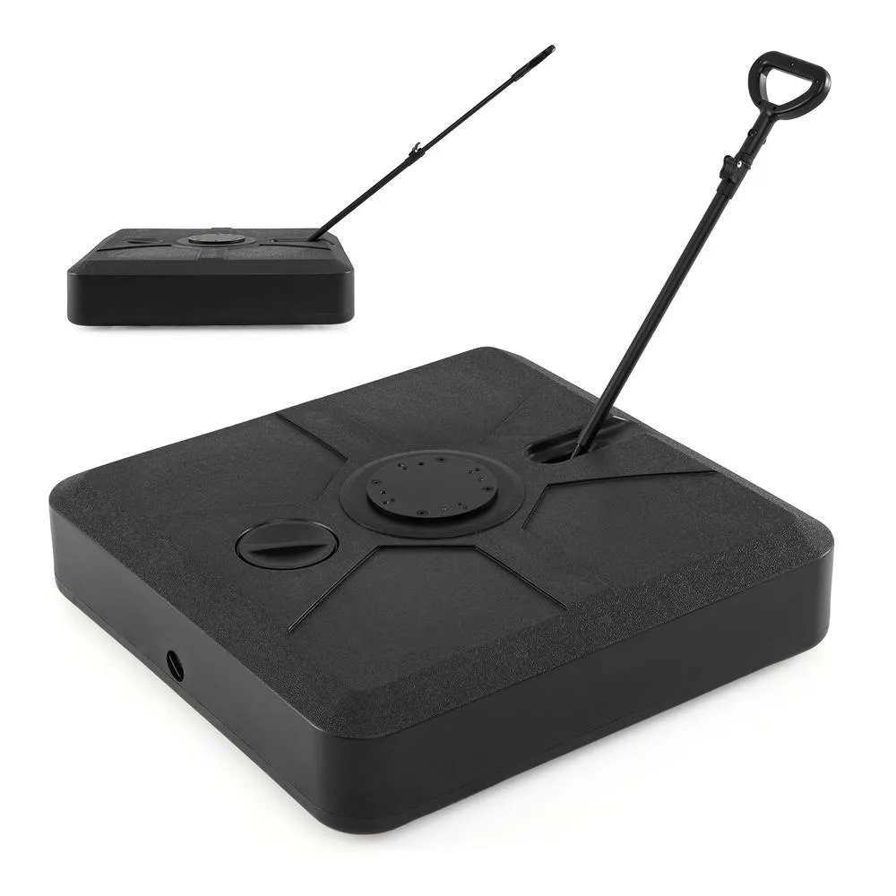 Costway Umbrella Base w/Wheels 150 kg Water & Sand Weighted Umbrella Stand in Black