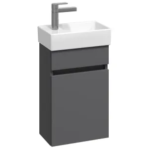 Concept Matt Grey Compact S1 Vanity Unit & LH Basin - 360mm