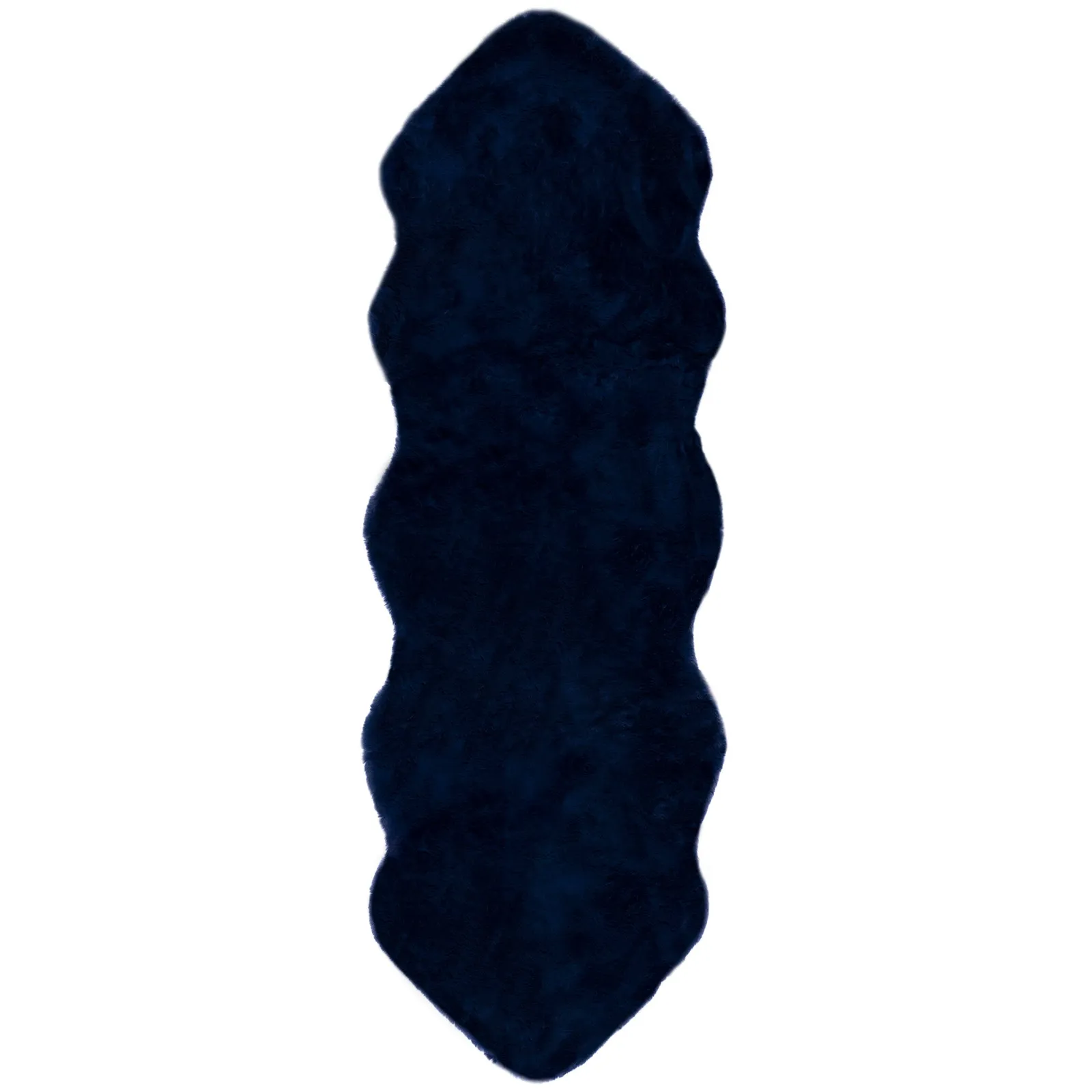 Supersoft Double Pelt Faux Fur Rug Navy