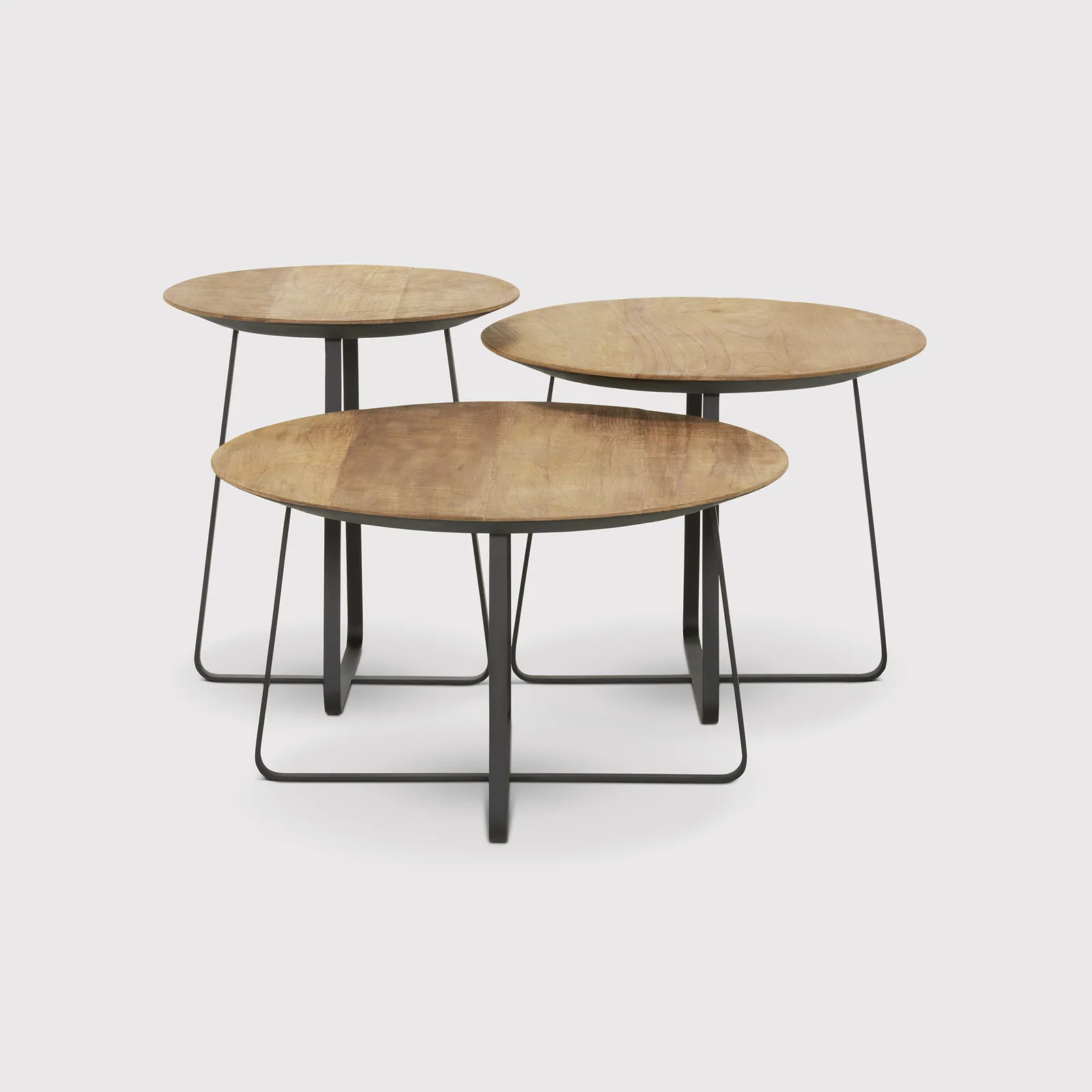 Mysa Set Of 3 Coffee Tables, Wood | Barker & Stonehouse