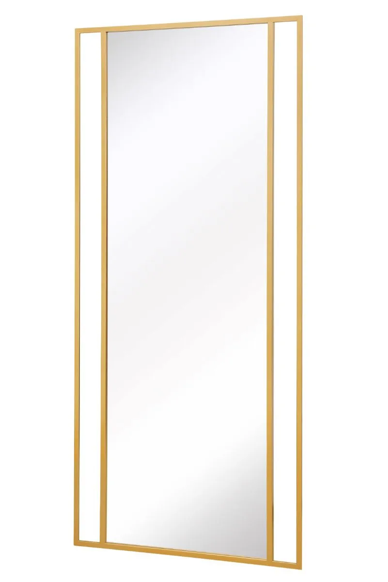 MirrorOutlet Gold Modern Wall & Leaner Garden Mirror 79"x 35" 200x90cm 4