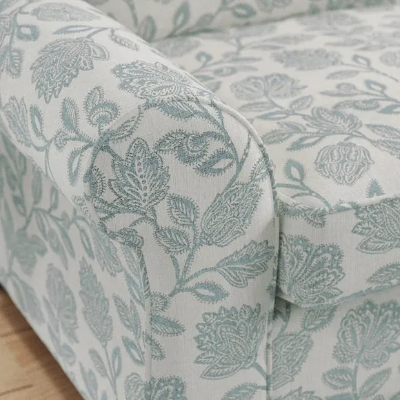 Flori Woven Floral Fabric 3 Seater Sofa 5