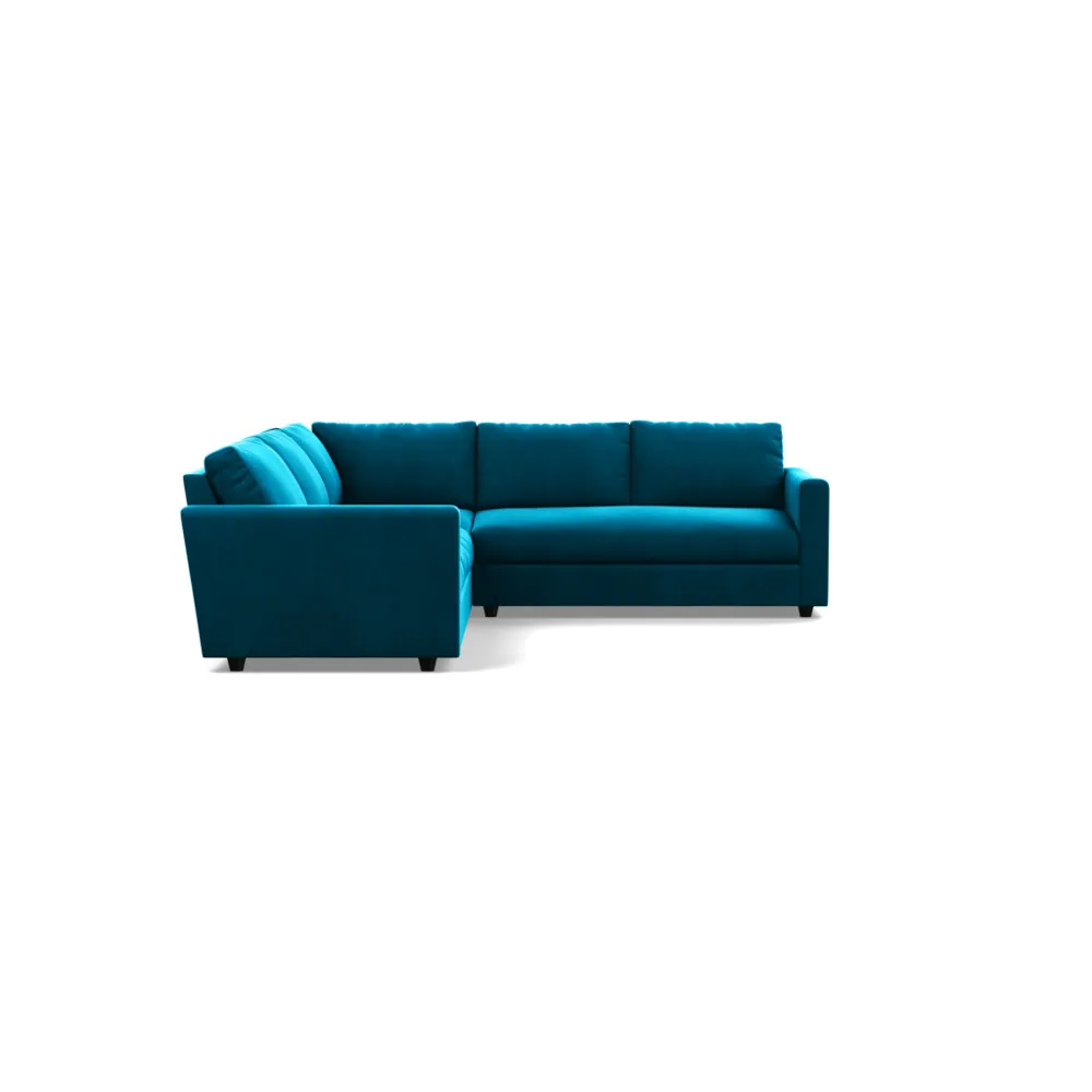 Heal's Nimbus II Large Corner Sofa Velvet Teal