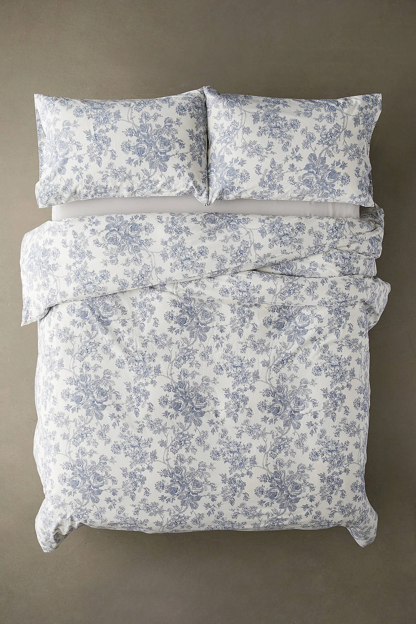 Blue Toile Duvet Set - Blue 5