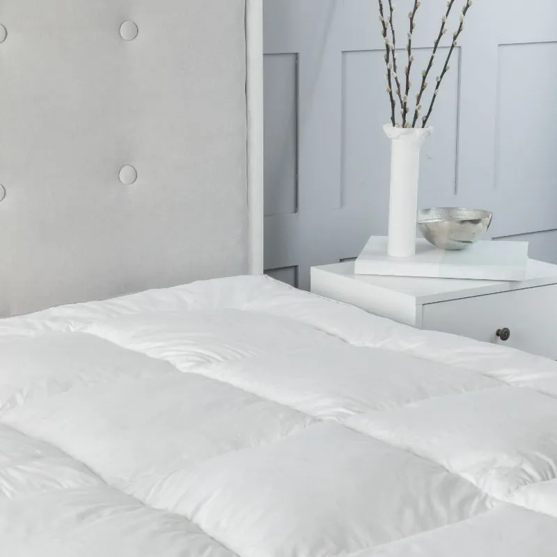 Snug City Duck Feather & Down Luxury Mattress Enhancer Bed Topper in White