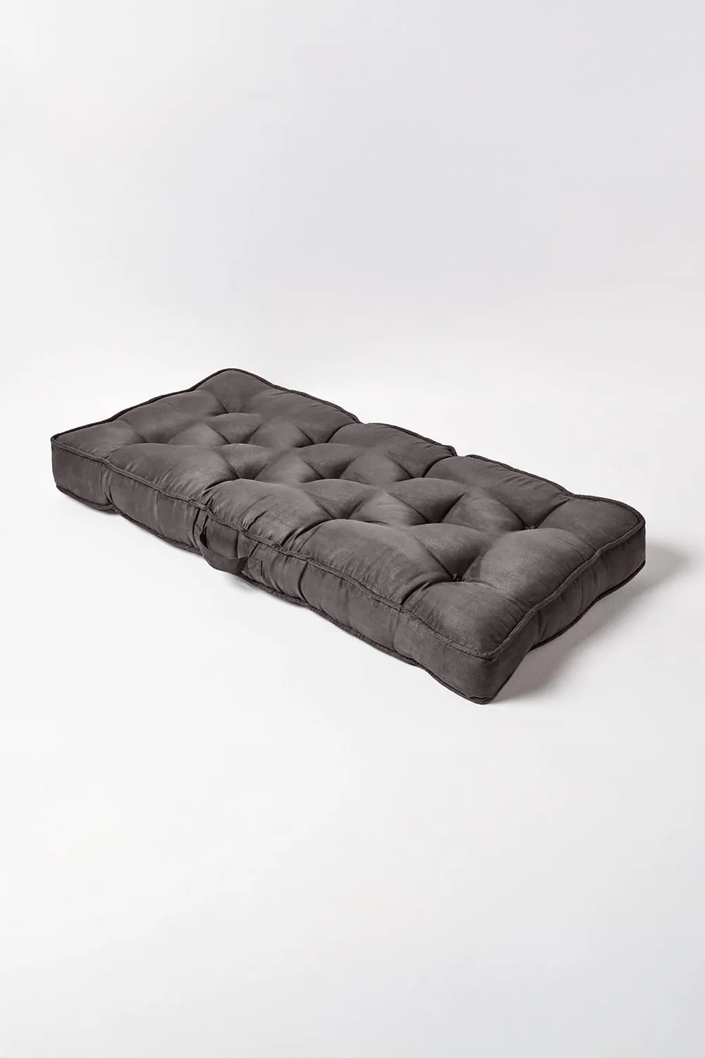 Homescapes Faux Suede 2 Seater Booster Cushion in Grey 2