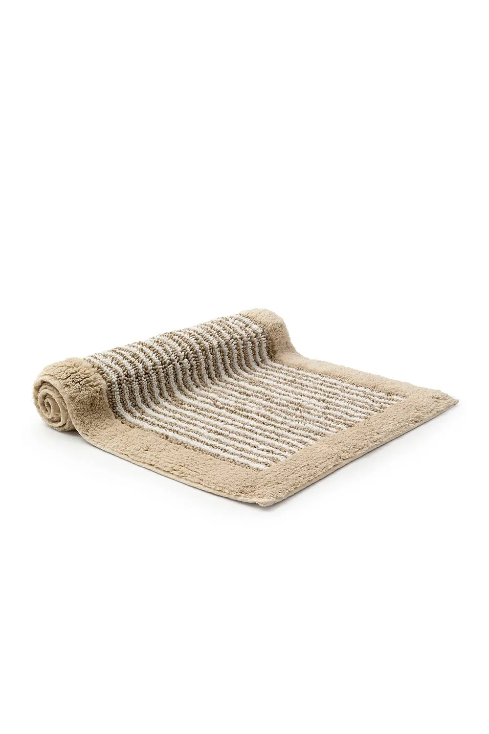 CHRISTY 'Portobello Stripe' Coastal Inspired Bath Rugs in Beige 2