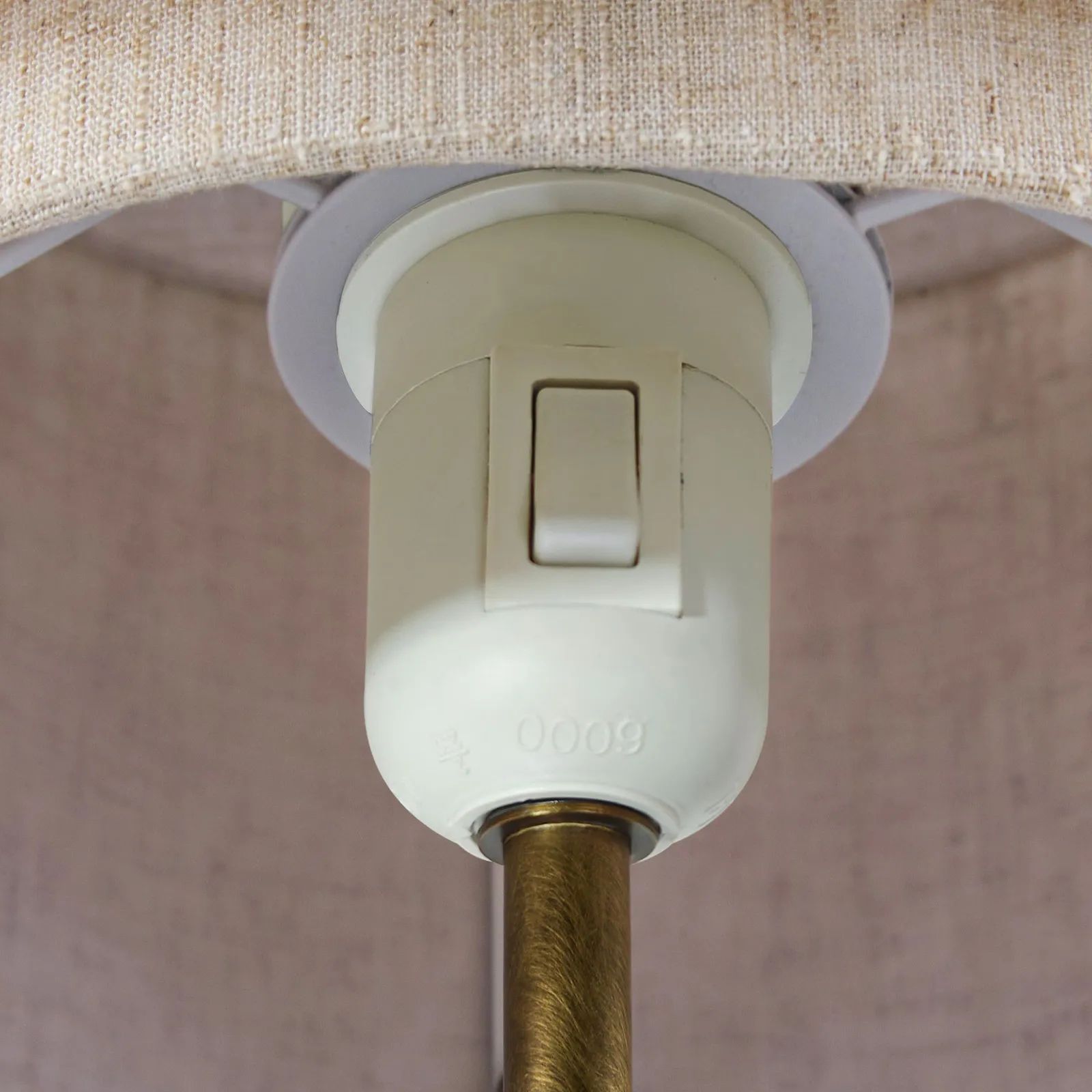 Nordlux Takai Wall Light Beige Textile E27 Switch Plug In/Mains 5