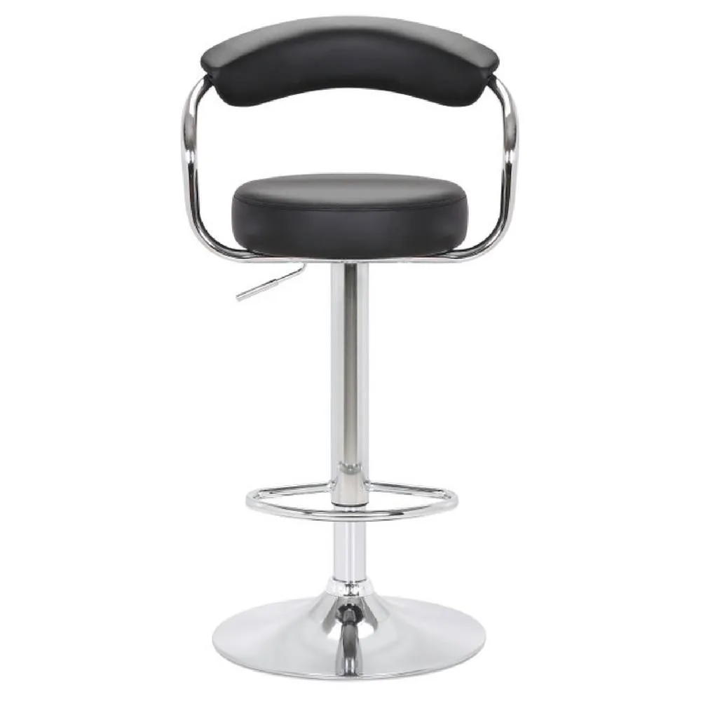 netfurniture Berty Black Cushioned Kitchen Breakfast Bar Stool Padded Seat & Back 5