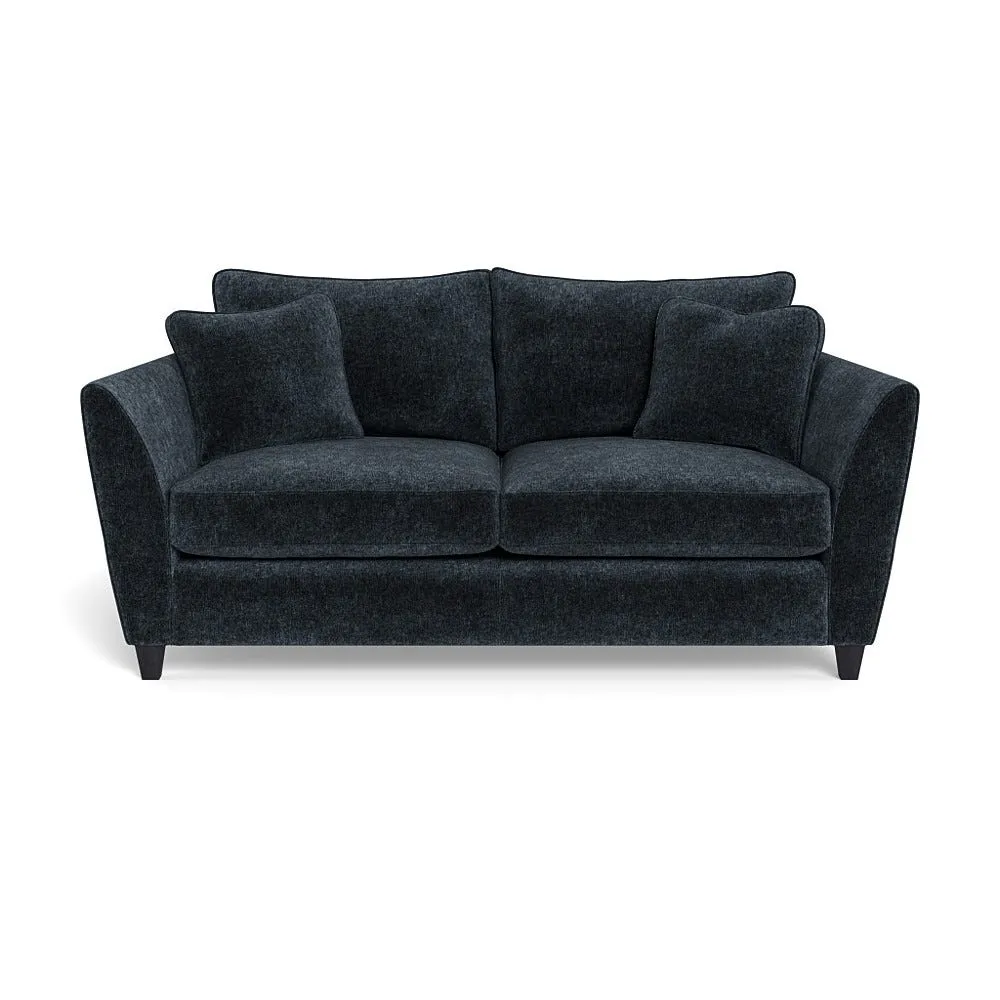 Heal's Torino 3 Seater Sofa Boucle Velvet Space Black Feet 1