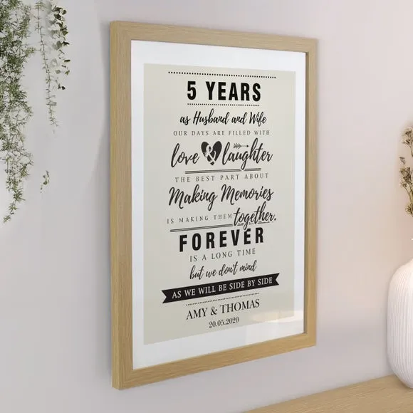 Personalised Anniversary Poster Frame 2
