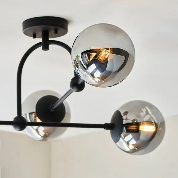 Vogue Newton 4 Light Semi Flush Ceiling Light 3
