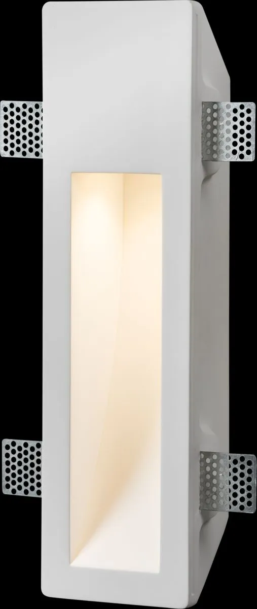 Netlighting GU10 Recessed Rectangular Plaster Wall Light 230V IP20 35W in White