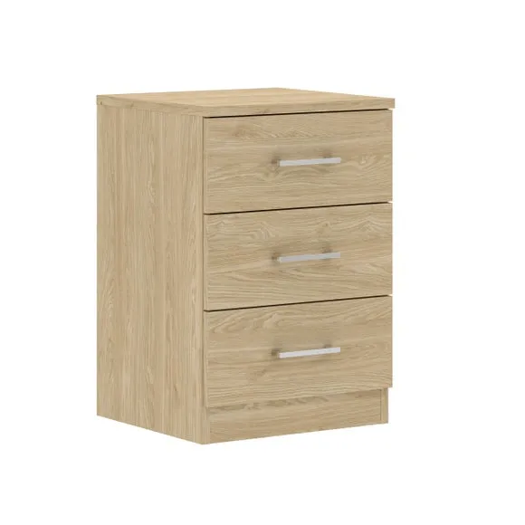 Foster 3 Drawer Bedside Table 6