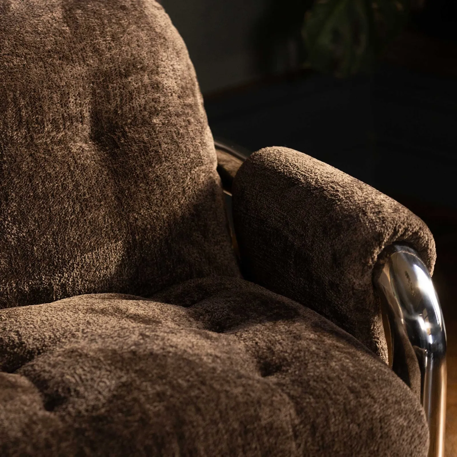 Travolta Lounge Armchair, Brown Fabric | Barker & Stonehouse 4
