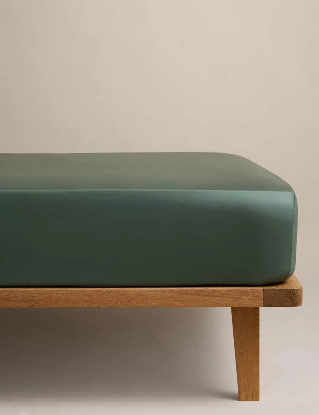 M&S Egyptian Cotton 400 Thread Count Silky StayPut Fitted Sheet Smokey Green