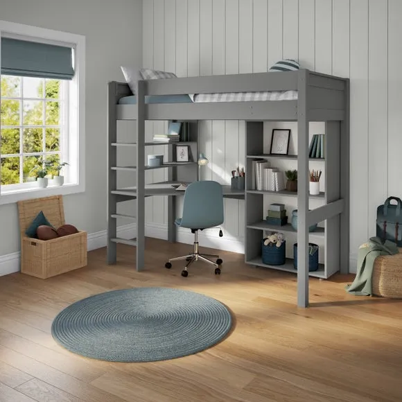 Classic Highsleeper with Desk and Bookcase 2