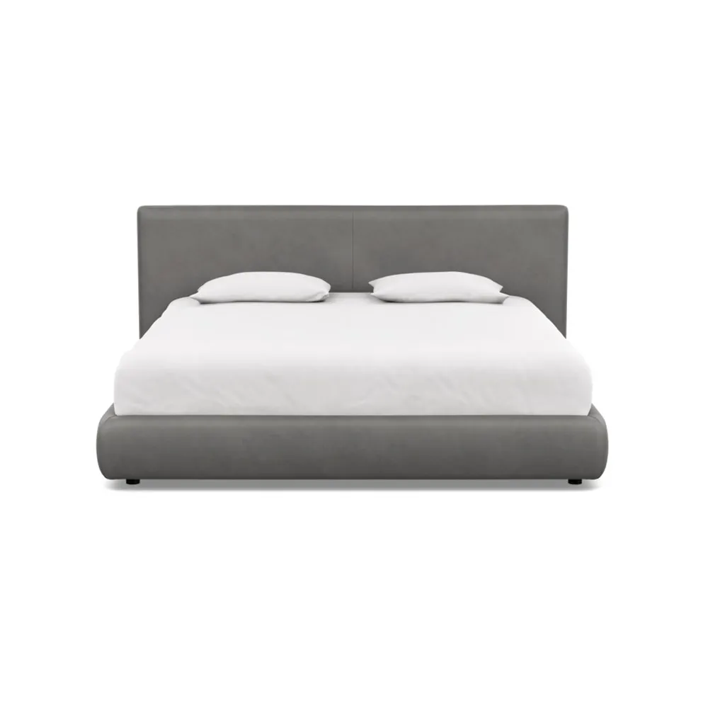 Heal's Alba Bed Super King Luxury Leather Slate 1
