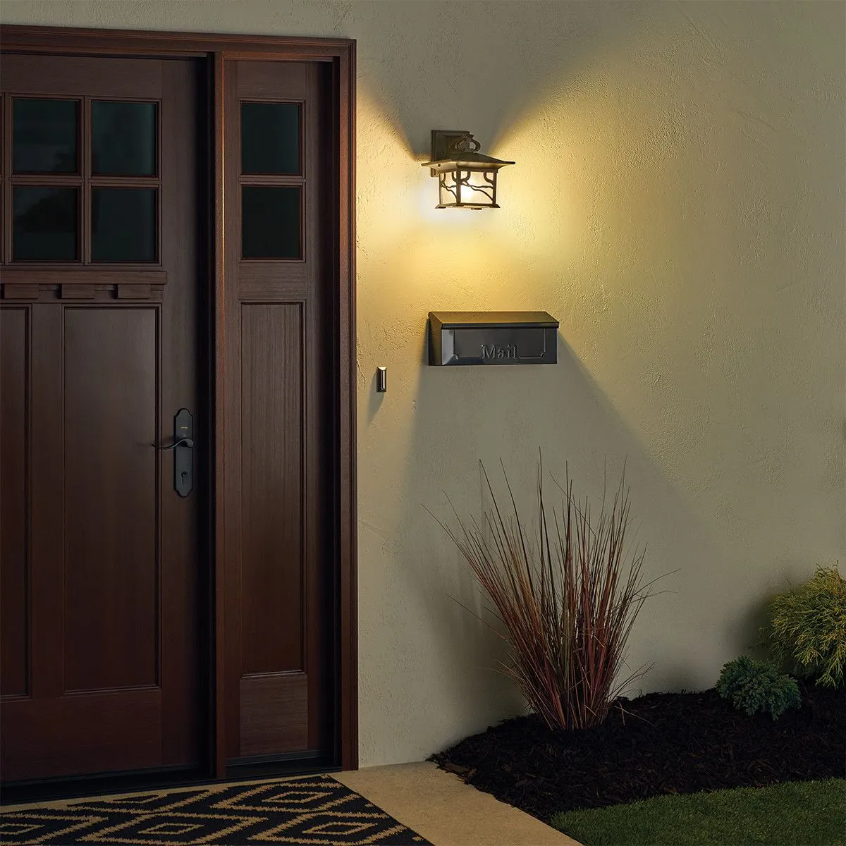 Netlighting Kichler Morris Outdoor 1 Light Wall Lantern Copper IP44 in Brown 3