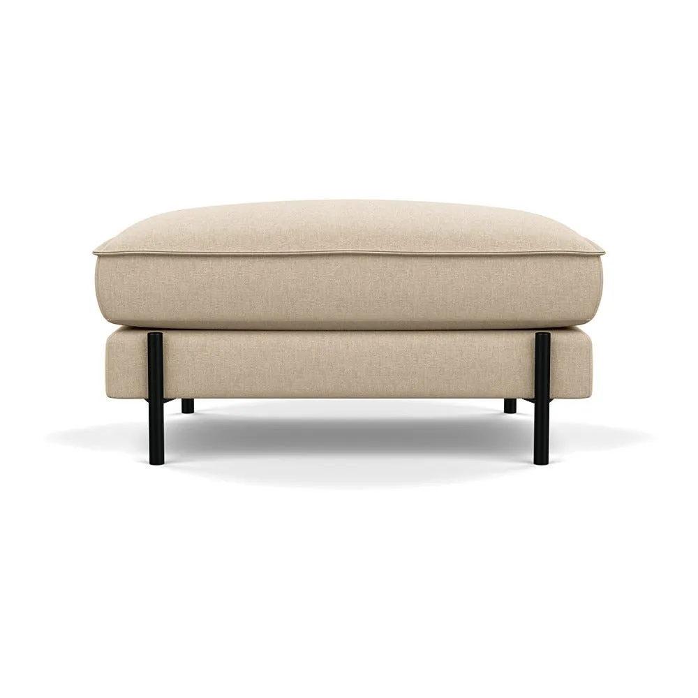 Heal's Tortona Footstool Brushed Cotton Oat