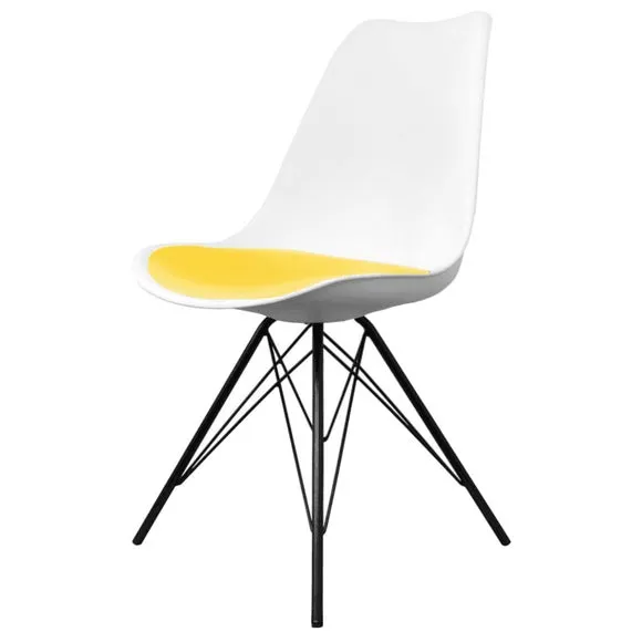 Fusion Living Soho White Plastic Dining Chair 2
