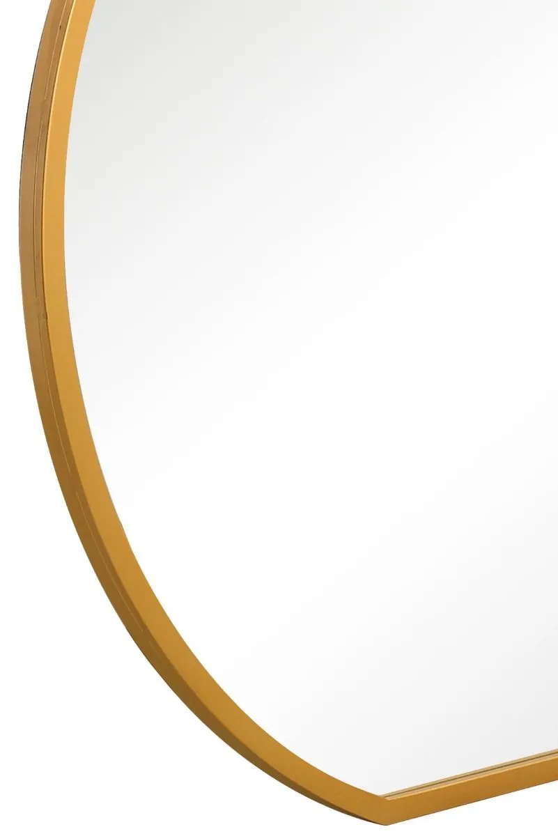 MirrorOutlet Gold Framed Flat Bottom Circular Garden Wall Mirror (126CM X 120CM) 5