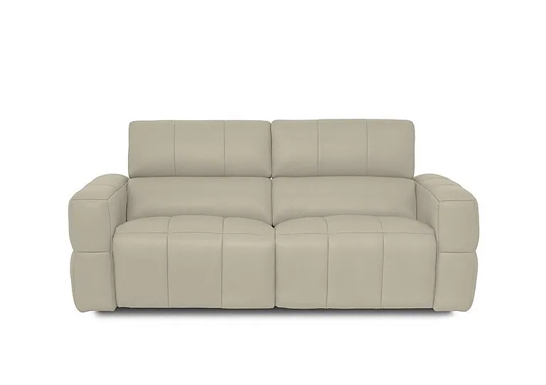 Cube Leather 3 Seater Power Recliner Sofa with Power Headrests