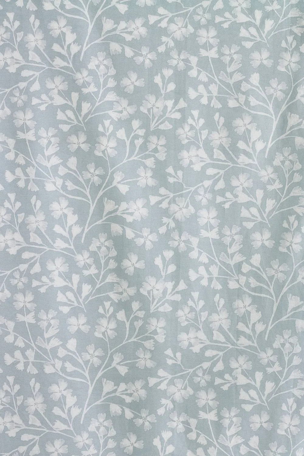 Catherine Lansfield 'Brooke Floral' Lined Pencil Pleat Curtains in Duck Egg Blue 3