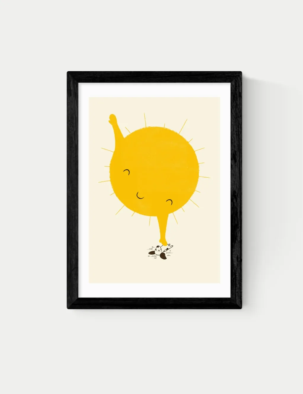 East End Prints Belly Rub Framed Art Black