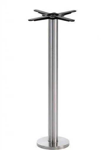 netfurniture Stainless Steel Round Floor Fixed Table Base 1050 mm in Silver