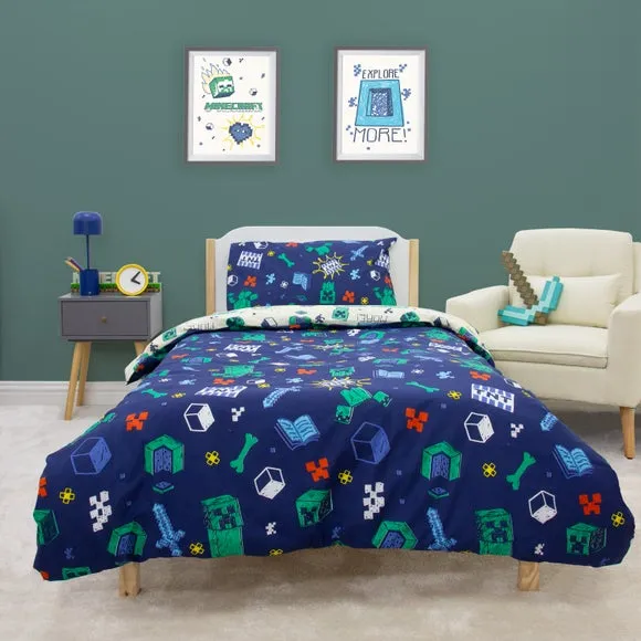 Minecraft Sketched Duvet Cover & Pillowcase Set 2