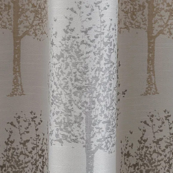 Jacquard Trees Pencil Pleat Curtains 3