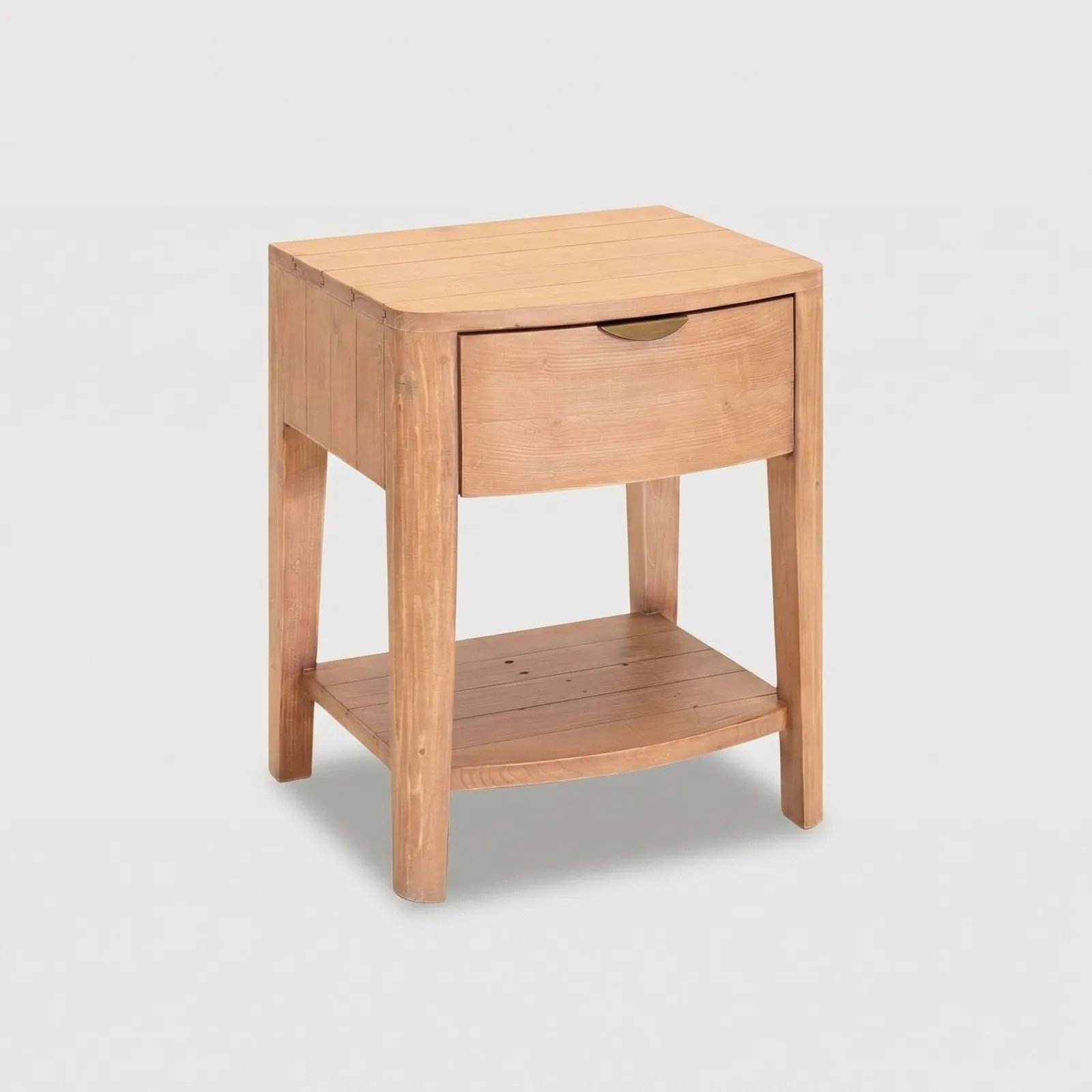 Halstatt 1 Drawer Bedside Table, Pine Wood | Barker & Stonehouse