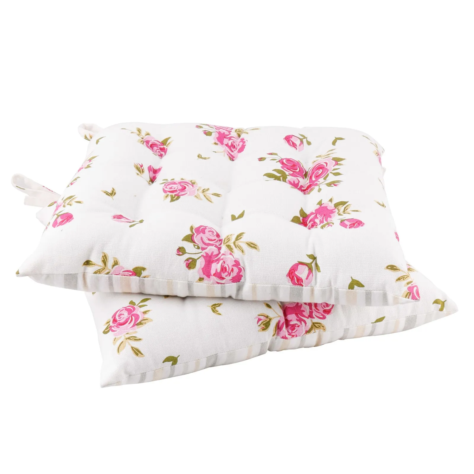 Dibor Vintage Large Cream Arched Outdoor Garden Furniture Companion Seat Bench with Free Set of 2 Pink Seat Pad Cushions 5