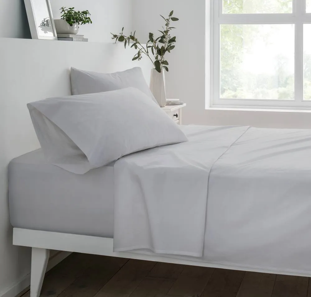 Smart Living Luxury 100% Egyptian Cotton Housewife Pillowcase Pair in Silver 2