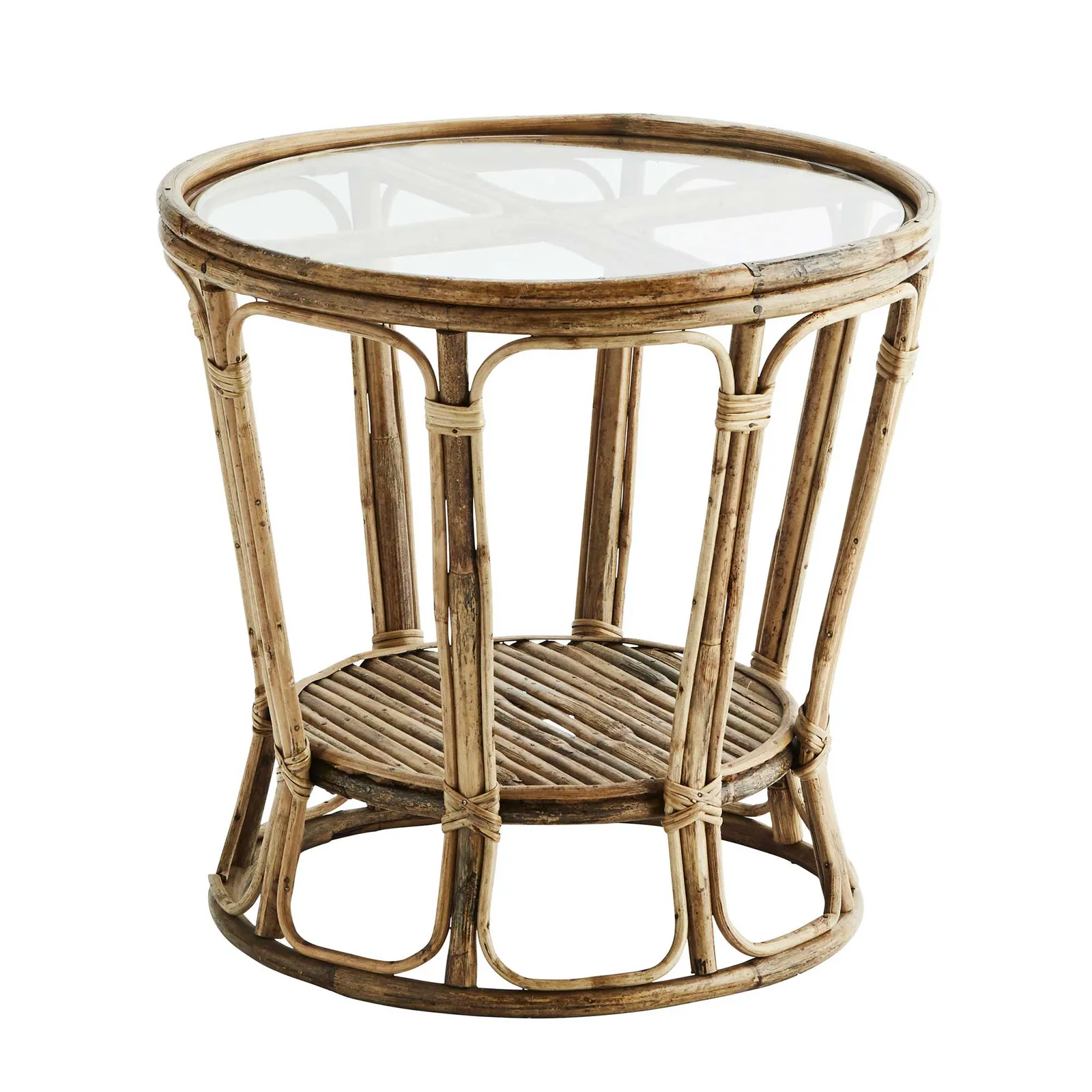 Two Tier Bamboo Side Table, Natural
