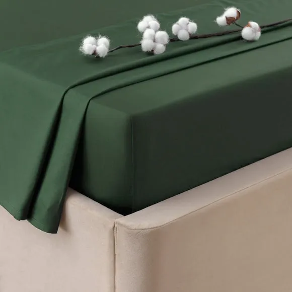 Dorma Smooth & Soft 300 Thread Count 100% Cotton Sateen Flat Sheet 2