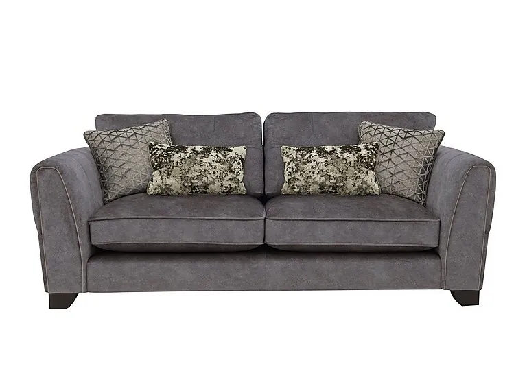Mariah 4 Seater Fabric Classic Back Split Frame Sofa - Dapple Moleskin