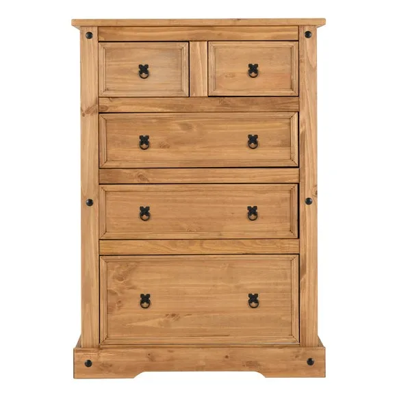 Corona 5 Drawer Chest, Pine 3