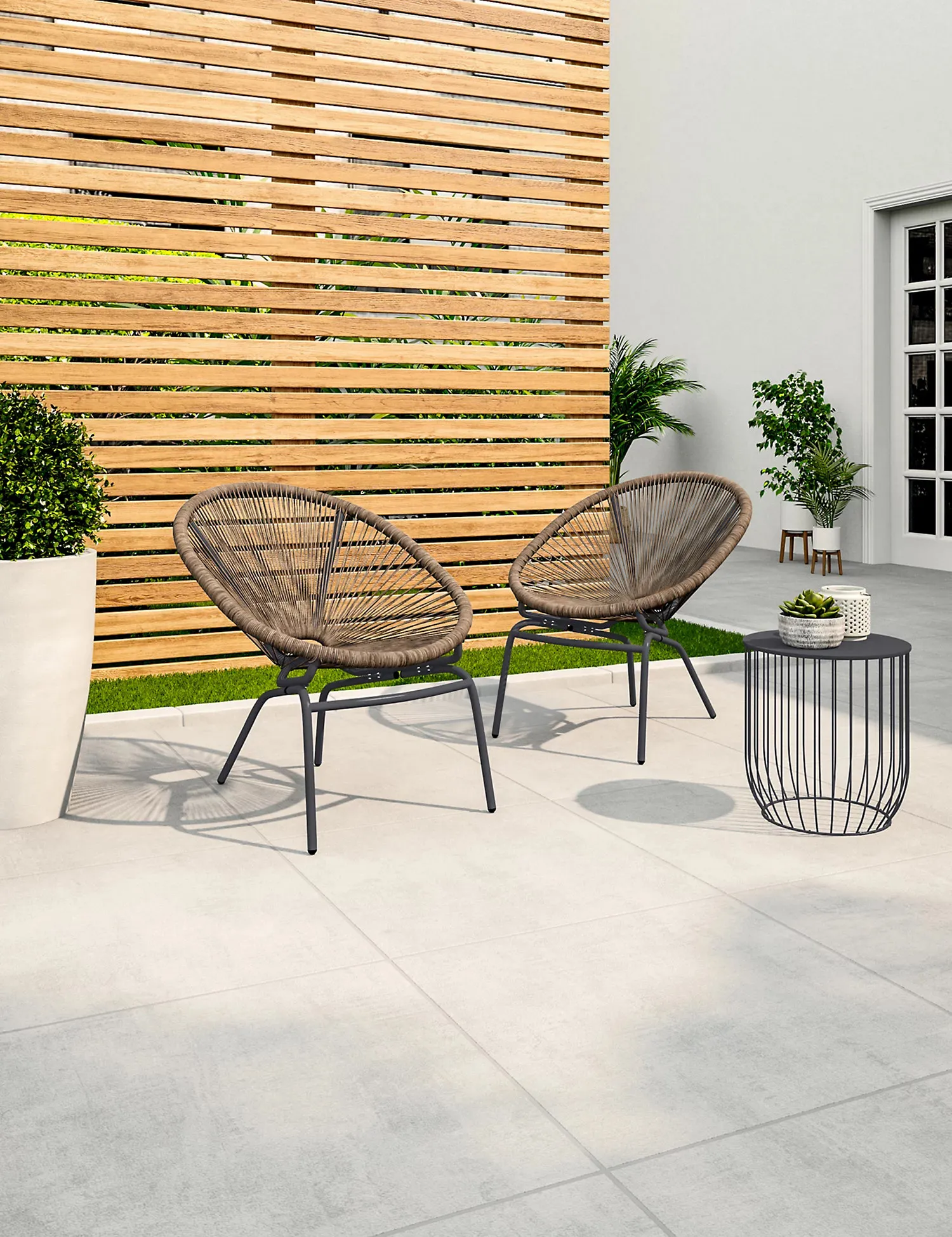 M&S Loft Set of 2 Lois Garden Armchairs