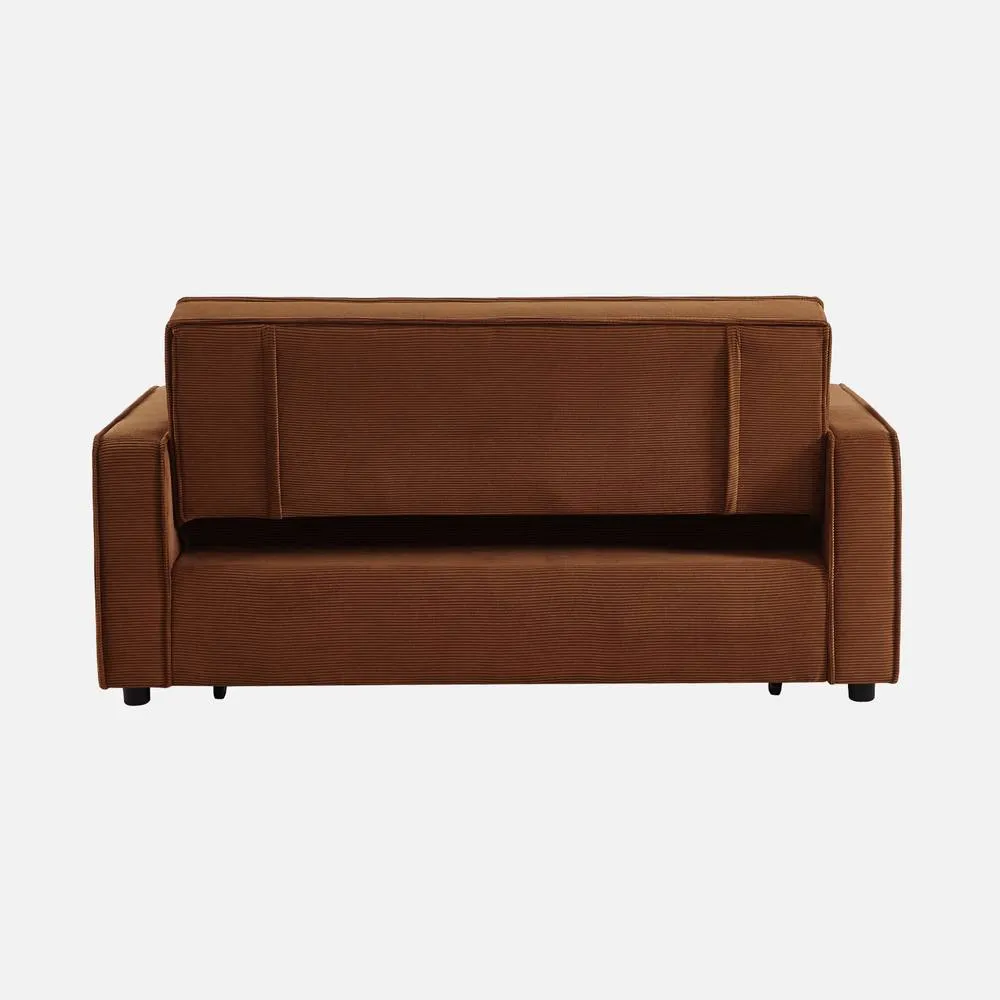 sweeek 2-seater Corduroy Sofa Bed in Brown 3