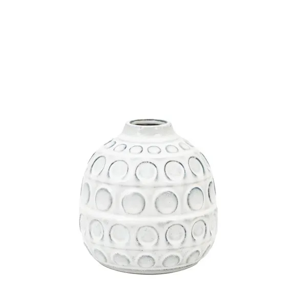 Crossland Grove Drancy Dotted Ceramic Vase 175X175X180Mm, Grey 6