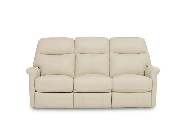 Compact Collection Lille 3 Seater Leather Sofa - BV Bisque