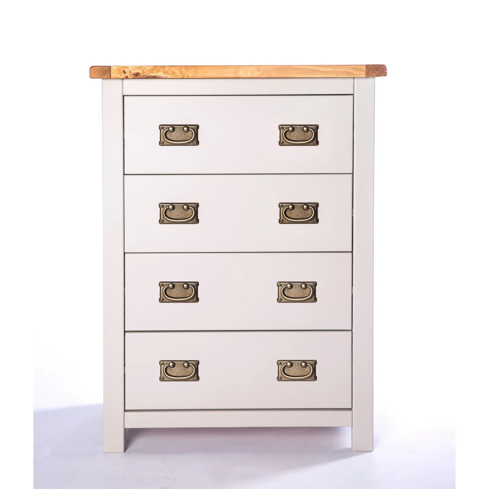 Cabinet Bits Argenta 4 Drawer Chest of Drawers Bras Drop Handle in Light Grey 2