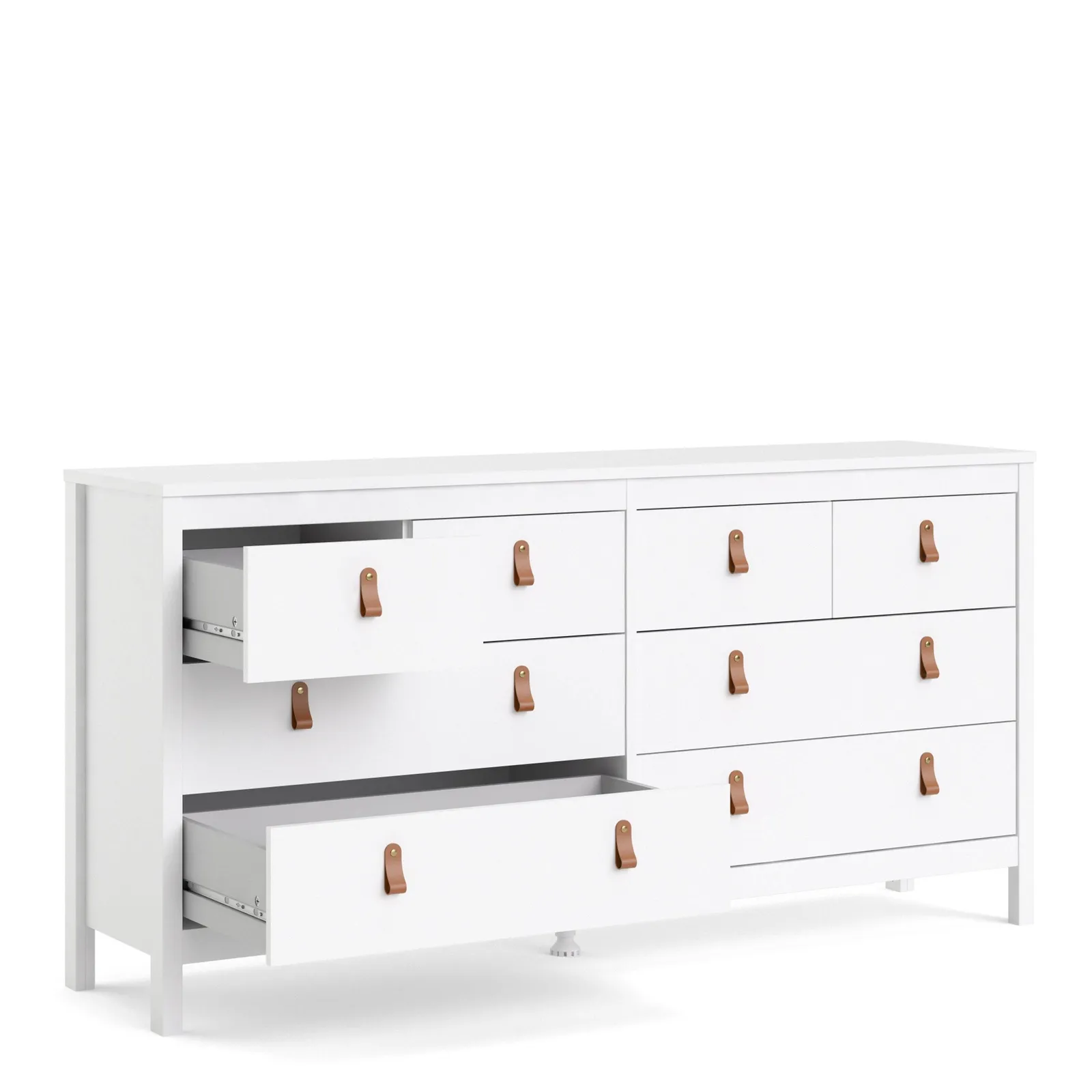Furniture To Go Barcelona Double Dresser 4+4 Drawers in White 4