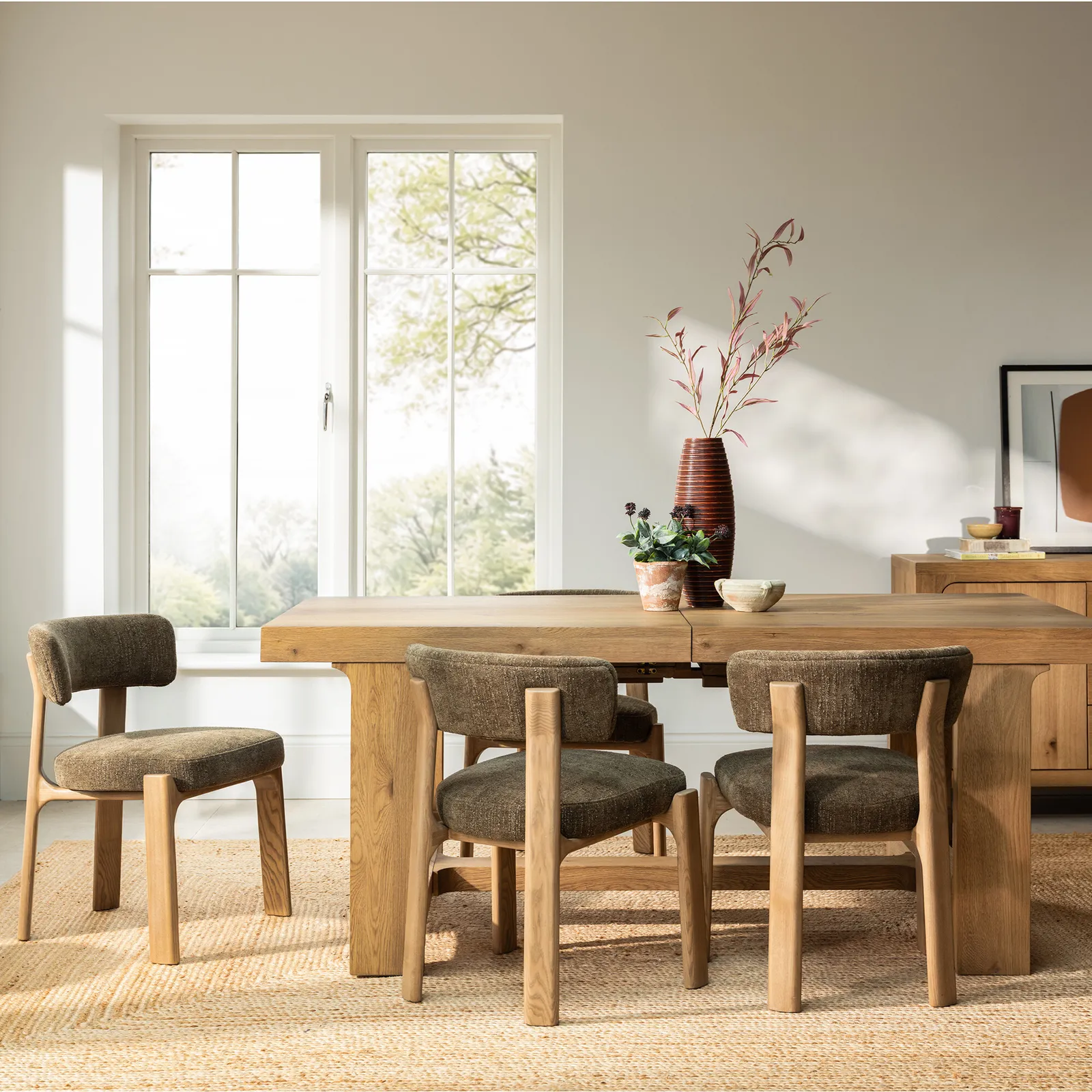 Bredon Dining Chair, Brown Fabric | Barker & Stonehouse 2