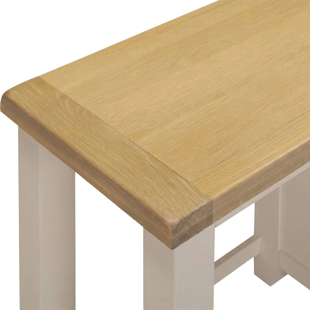 Seconique Windsor 3 Drawer Dressing Table (Fully Assembled) - Putty/Oak in Beige 5